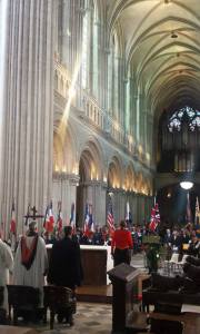 The Royal British Legion service in Bayeux Cathedral